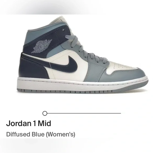 Jordan 1 Mid - Diffused Blue Women’s - Picture 5 of 6
